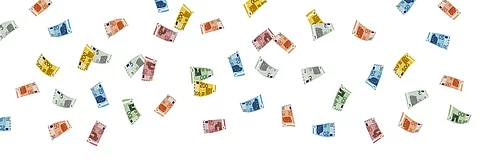 Geldscheine Regen Banner Krankenhausreform 2025 25-Milliarden-Fonds für moderne Medizin