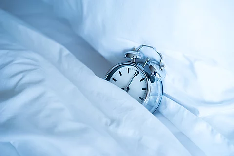 Alarm clock at 8 am. to wake up