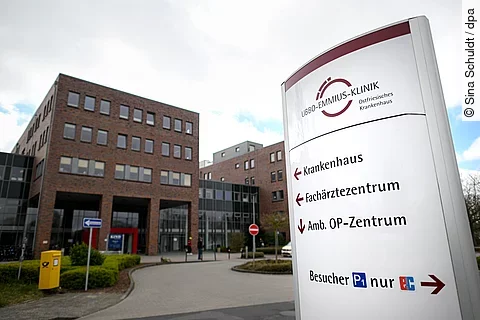 Das ostfriesische Krankenhaus Ubbo-Emmius-Klinik in Aurich