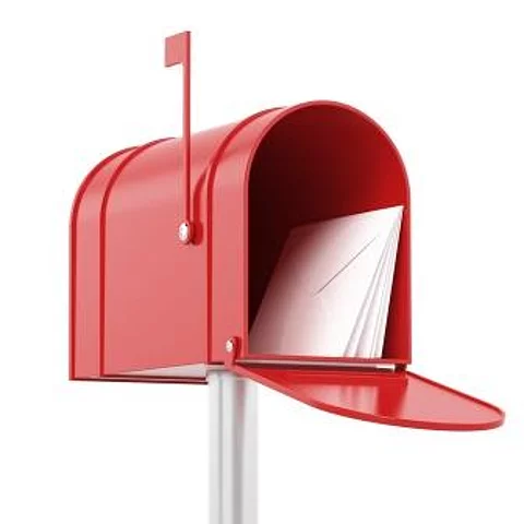 Briefkasten mit Post