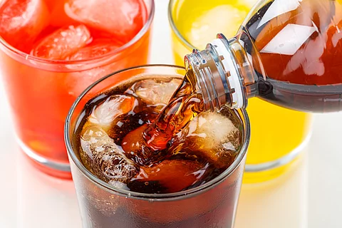 Pouring cola drink drinks lemonade softdrinks in a glass