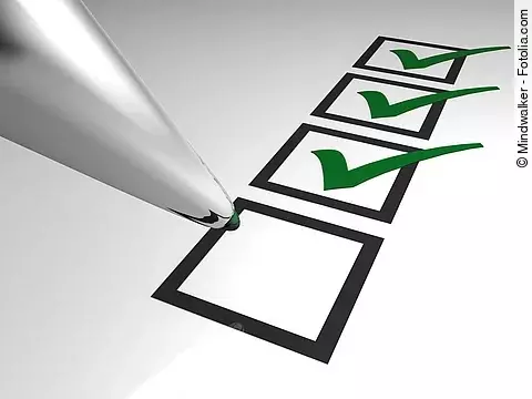 Grüner Haken in Checkbox