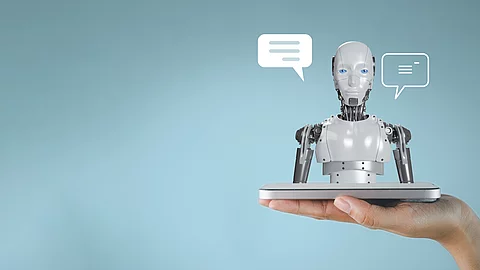 Chat GPT,AI assistant,chat bot concept.,Artificial intelligence with speech bubble on smartphone. Chat GPT,AI assistant,chat bot concept.,Artificial intelligence with speech bubble on smartphone.