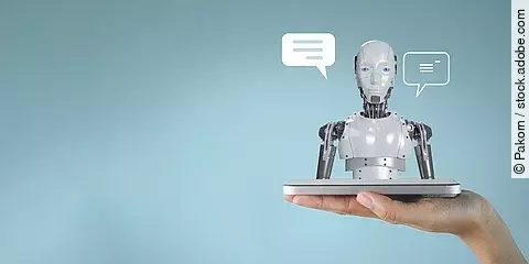 Chat GPT,AI assistant,chat bot concept.,Artificial intelligence with speech bubble on smartphone.