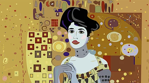 Gemälde a la Gustav Klimt