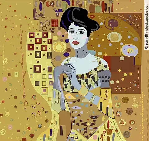 Gemälde a la Gustav Klimt
