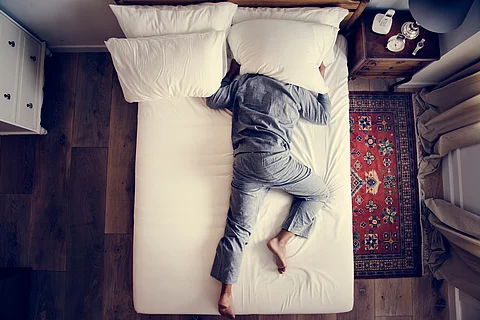Insomnia and noise pollution concept